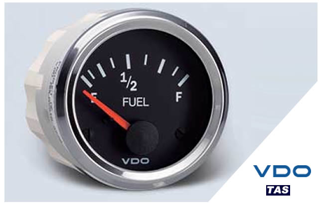 VDO Vision Chrome Fuel Gauge - 12V